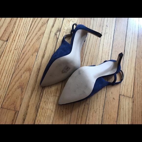 Used once beautiful leather heels size 8 from Nine West - Picture 3 of 4